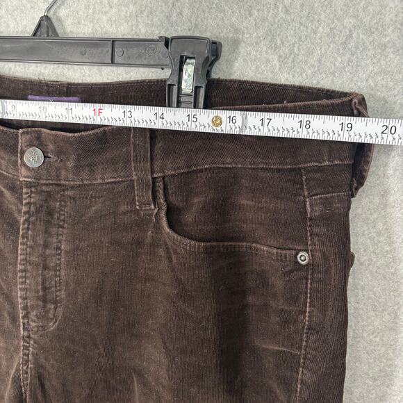 NYJD Corduroy Pants 16 Chocolate Lift Tuck Slimming Academia Whimsigoth Dark - Picture 4 of 10
